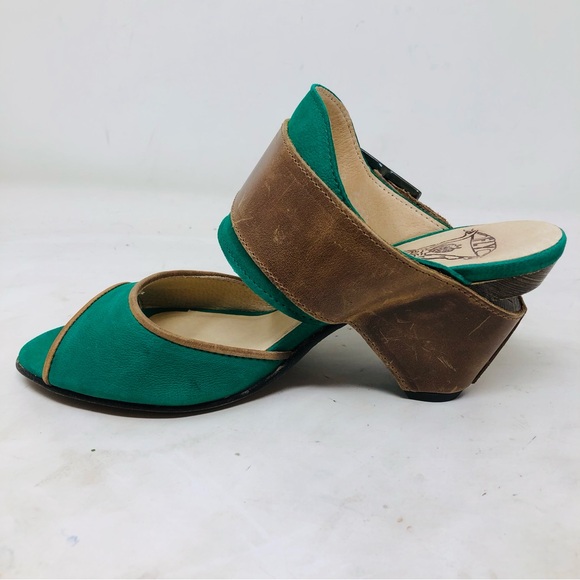 Fly London Girl Leather Sandal Heels - Picture 3 of 13